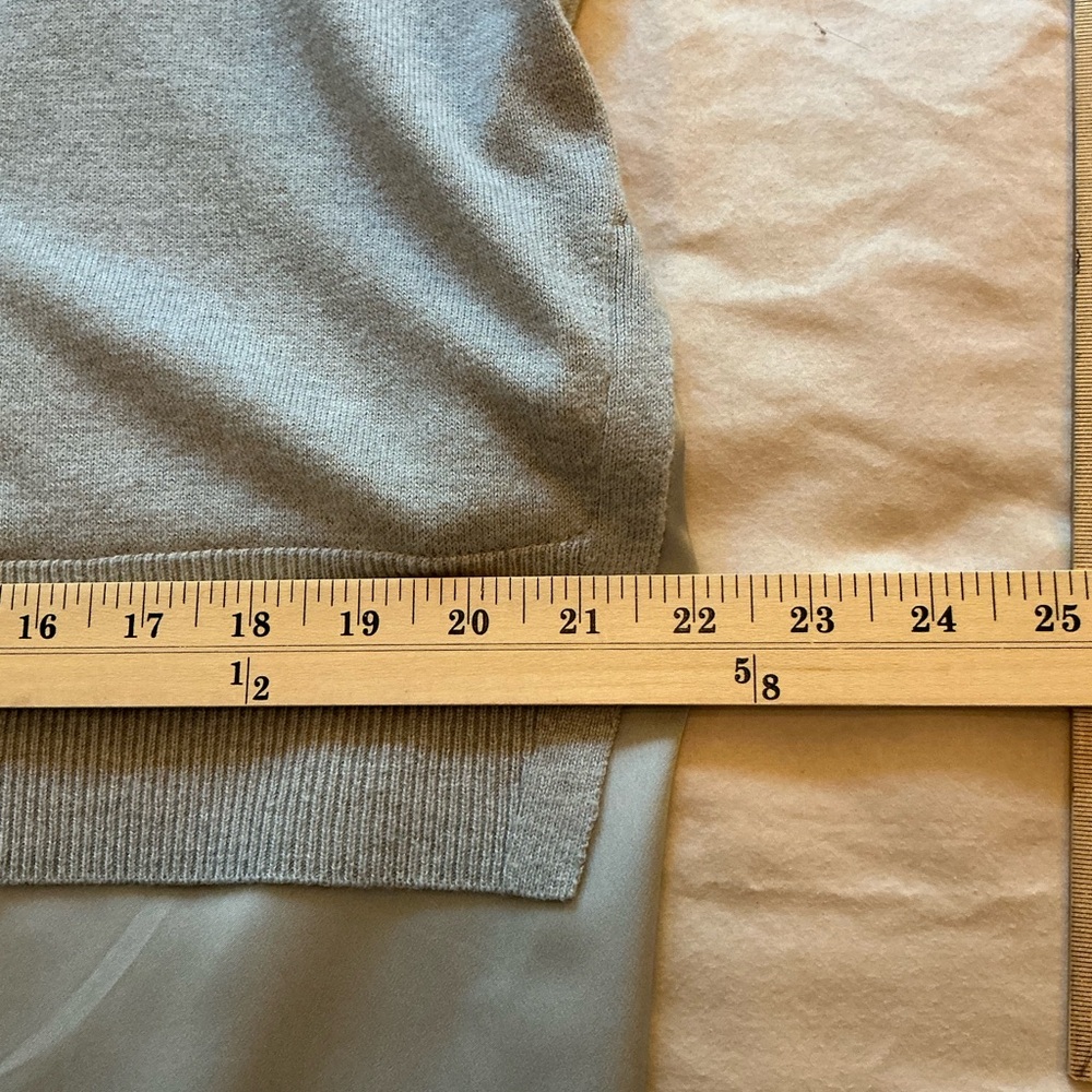 J. Jill DRESS Gray size M. Sweater top, Polyester attached bottom skirt. 49”long - Picture 8 of 9